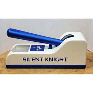 Medline Silent Knight Pill Crusher NONSK0500 Used w/ 8 Pouches Manual Blue White